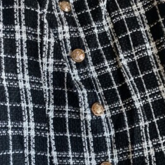 SOLD ! Chanel / Balmain style plaid low neck dress - Picture 5 of 5